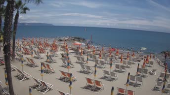 Strand von Albenga - Italienische Riviera